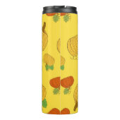 Pumpkin naadloos patroon. Hand getekende doodle br Thermosbeker (Achterkant)