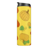 Pumpkin naadloos patroon. Hand getekende doodle br Thermosbeker (Geroteerd rechts)