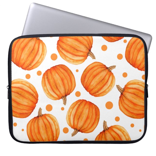 Pumpkin naadloos patroon laptop sleeve (Voorkant)