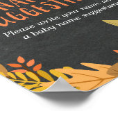 Pumpkin Name Suggestition Board Gender Reopenbaarm Poster (Hoek)