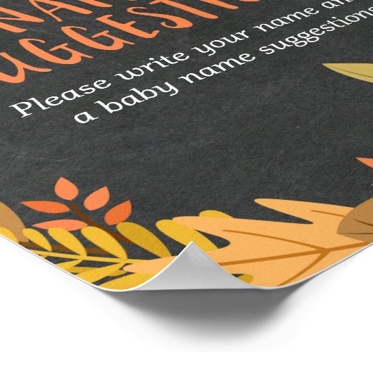 Pumpkin Name Suggestition Board Gender Reopenbaarm Poster (Hoek)