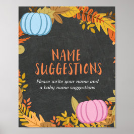 Pumpkin Name Suggestition Board Gender Reopenbaarm Poster