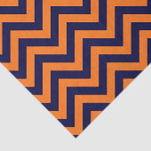 Pumpkin, Navy Blue Large Chevron ZigZag Pattern Tissuepapier (Detail)