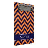 Pumpkin Navy LG Chevron Navy Blue Name Monogram Mini Klembord (Schuin)
