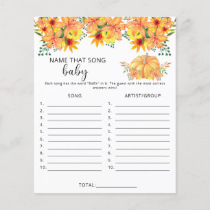 Pumpkin - Noem dat nummer baby shower spel