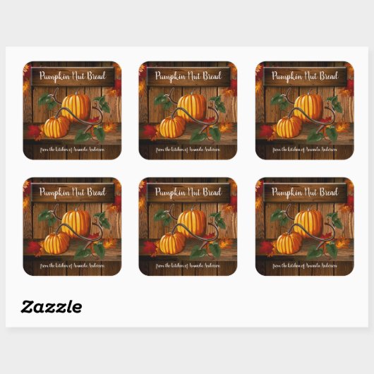 Pumpkin Nut Bread Sq Label (Vel)