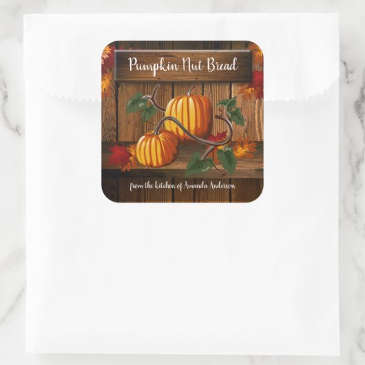 Pumpkin Nut Bread Sq Label (Tas)
