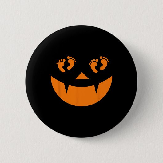 Pumpkin OB Nurse Ronde Button 5,7 Cm (Voorkant)