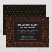 Pumpkin-ogen en -korrels bij de Black Halloween Pa Kaart (Voorkant / Achterkant)