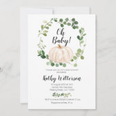 Pumpkin oh baby shower-uitnodiging kaart (Voorkant)