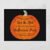 Pumpkin Oil Paint Halloween Party Bewaar de datum Aankondigingskaart (Voorkant)