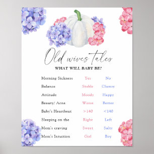 Pumpkin Old Wives Tales Gender Reopenbaart Board Poster