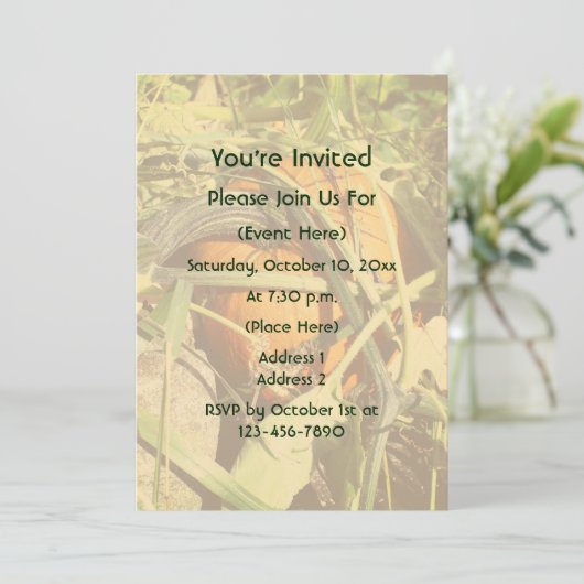 Pumpkin On The Vine Fall Nature  Kaart (Staand voorkant)