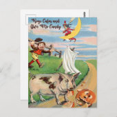 Pumpkin-ongeval met varken briefkaart (Voorkant / Achterkant)