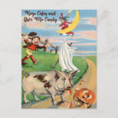 Pumpkin-ongeval met varken briefkaart (Voorkant)