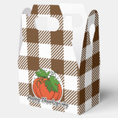 Pumpkin op bruine speldenbank - Happy Thanksgiving Bedankdoosjes (Geopend)