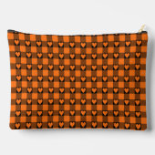 Pumpkin Orange Black Buffalo Heart Plaid Etui (Achterkant)