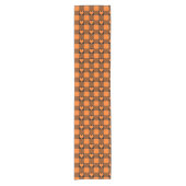 Pumpkin Orange Buffalo Heart Plaid Table Runner Korte Tafelloper (Voorkant)