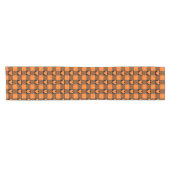 Pumpkin Orange Buffalo Heart Plaid Table Runner Korte Tafelloper (Horizontaal)
