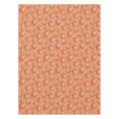 Pumpkin orange fall floral plaid check autumn tafelkleed (Voorkant)