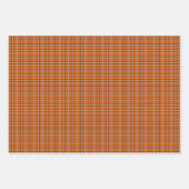Pumpkin Orange Plaid Retro Color Inpakpapier Vel (Voorkant 3)