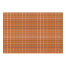 Pumpkin Orange Plaid Retro Color