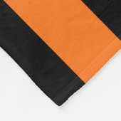 Pumpkin Oranje Black Team Jersey Preppy Stripe Fleece Deken (Hoek)
