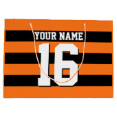 Pumpkin Oranje Black Team Jersey Preppy Stripe Groot Cadeauzakje (Achterkant)