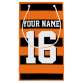 Pumpkin Oranje Black Team Jersey Preppy Stripe Klein Cadeauzakje (Achterkant)