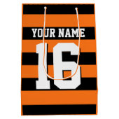 Pumpkin Oranje Black Team Jersey Preppy Stripe Medium Cadeauzakje (Achterkant)