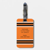 Pumpkin Oranje Blk Team Jersey Bagagelabel (Achterkant verticaal)