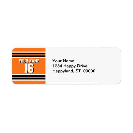 Pumpkin Oranje Blk Team Jersey Etiket (Voorkant)