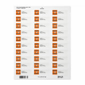 Pumpkin Oranje Blk Team Jersey Etiket (Full Sheet)