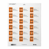 Pumpkin Oranje Blk Team Jersey Etiket (Full Sheet)