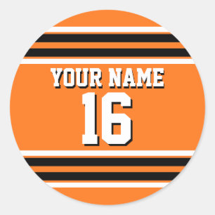 Pumpkin Oranje Blk Team Jersey Ronde Sticker