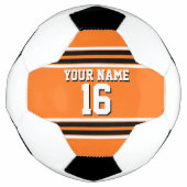 Pumpkin Oranje Blk Team Jersey Voetbal (Voorkant)