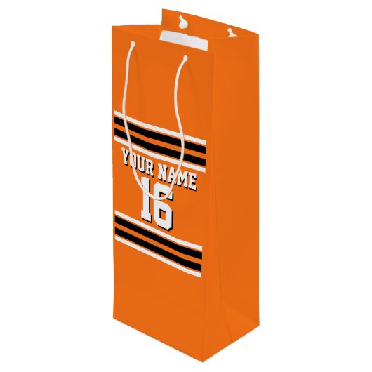 Pumpkin Oranje Blk Team Jersey Wijn Cadeautas (Achterkant Gekanteld)
