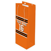 Pumpkin Oranje Blk Team Jersey Wijn Cadeautas (Voorkant Gekanteld)