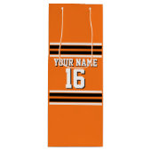 Pumpkin Oranje Blk Team Jersey Wijn Cadeautas (Voorkant)