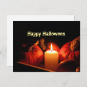 Pumpkin Oranje Flame Halloween Photo Halloween Briefkaart (Voorkant / Achterkant)