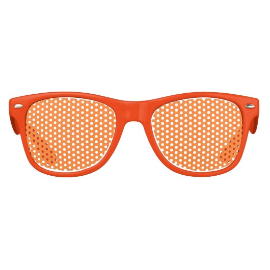 Pumpkin Oranje Kinder Retro Party Shades Kinder Zonnebril (Voorkant)