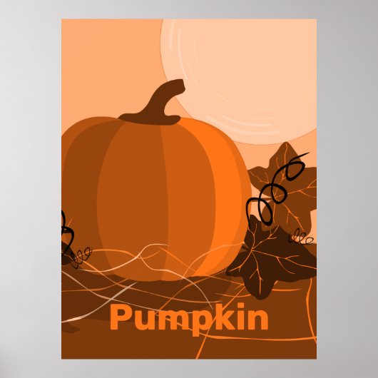 Pumpkin Oranje Kitchen Wall Decor Poster (Voorkant)