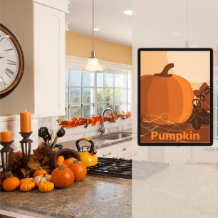 Pumpkin Oranje Kitchen Wall Decor Poster