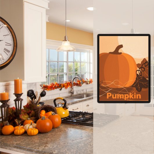 Pumpkin Oranje Kitchen Wall Decor Poster