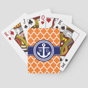 Pumpkin Oranje Marokkaan #5 Anchor Navy Blue 2 Ini Pokerkaarten