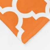 Pumpkin Oranje Marokkaan #5 Navy 3 Initiaal monogr Fleece Deken (Hoek)