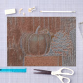 Pumpkin Oranje Silver Metallic Elegant Autumn Tissuepapier (Craft)