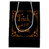 Pumpkin Oranje trick or treat Gift Bag Medium Cadeauzakje (Achterkant)