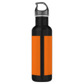 Pumpkin Oranje White Framed Initiaal Monogram Waterfles (Achterkant)