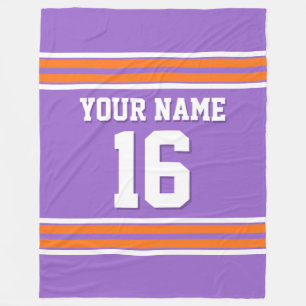 Pumpkin Oranje White Sports Jersey Fleece Deken